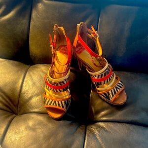 Stylish Multicolor Strappy Heels